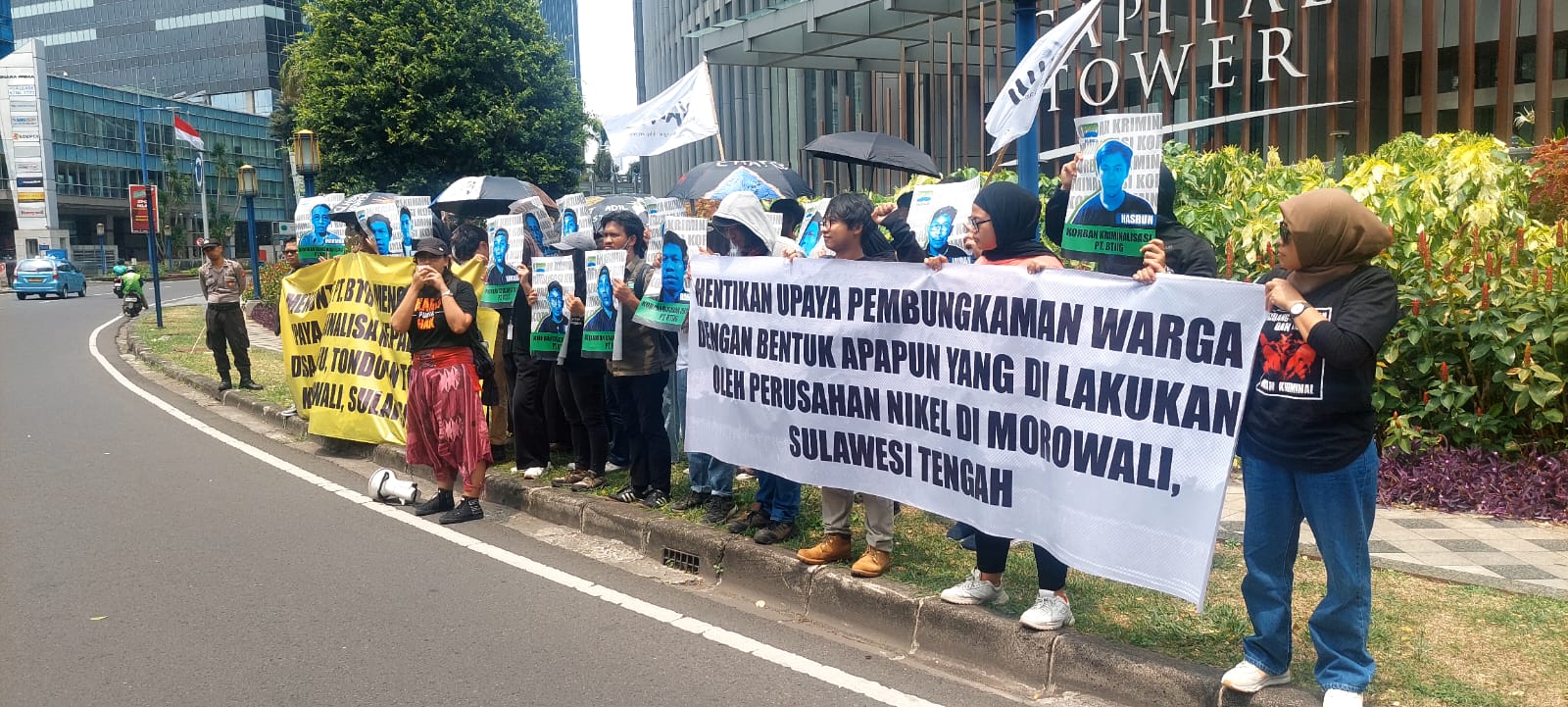 Aksi Koalisi Anti SLAPP Tuntut Hentikan Kriminalisasi dan Pelanggaran HAM di Industri Nikel Morowali